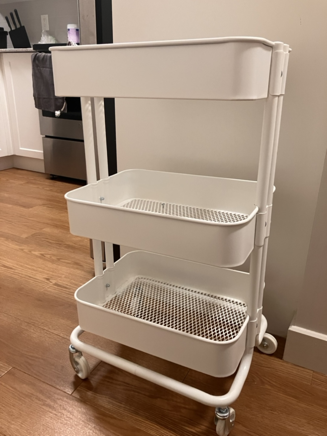IKEA RÅSKOG 3-Tier Rolling Utility Cart