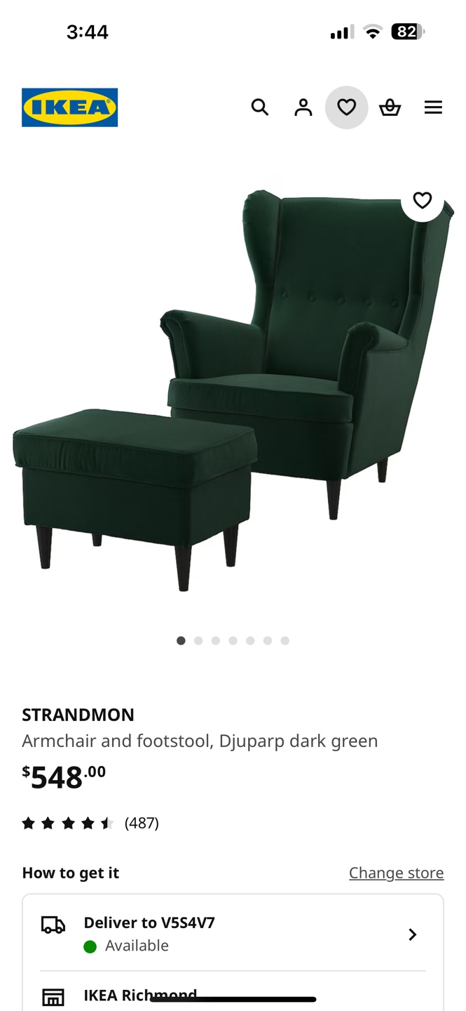 IKEA STRANDMON Armchair & Footstool Set (2 chairs) - photo 5