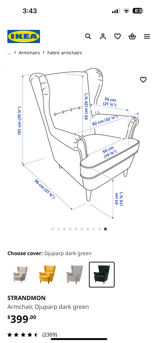 IKEA STRANDMON Armchair & Footstool Set (2 chairs) - photo 4