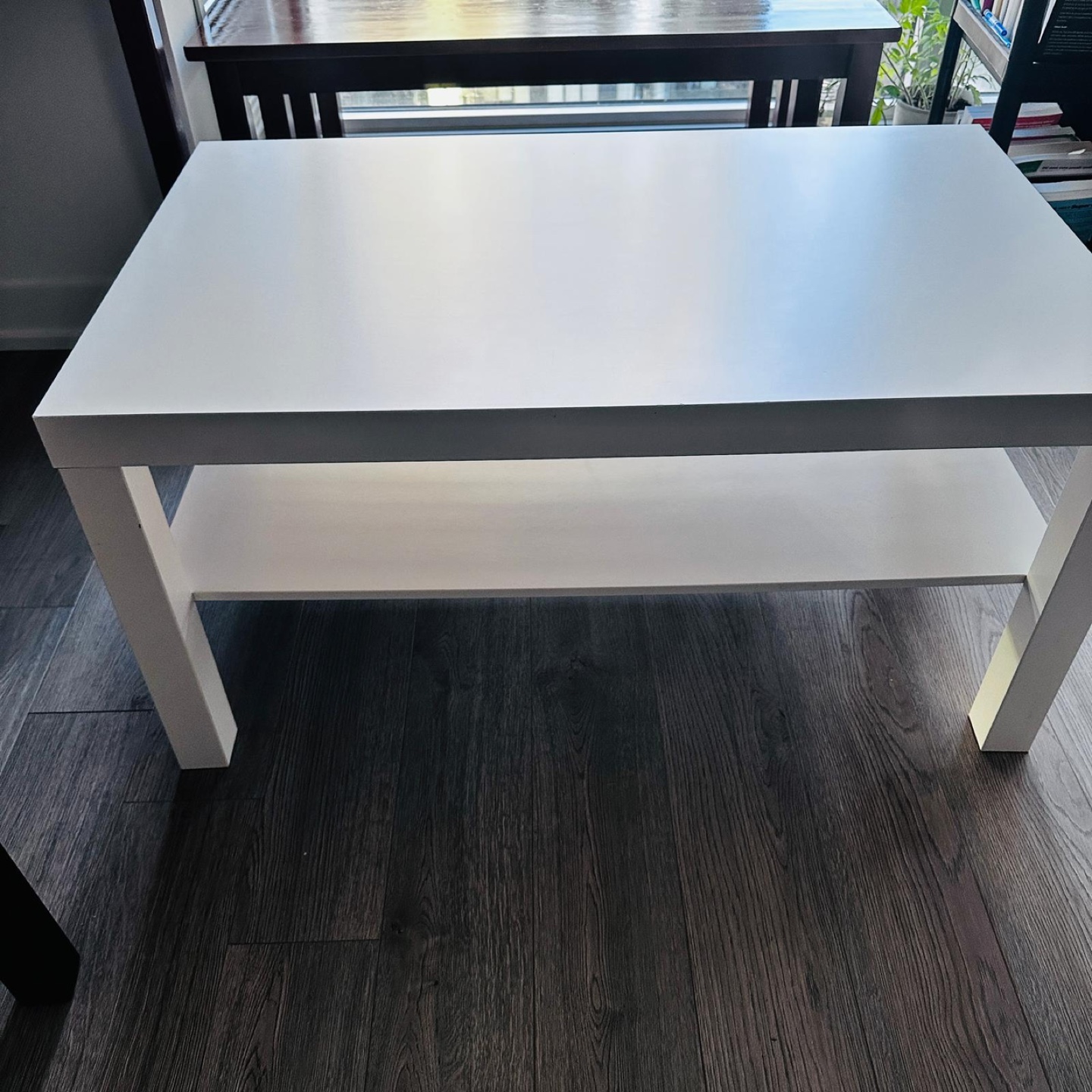 Moving out sell-White Coffee Table with Shelf - photo 2