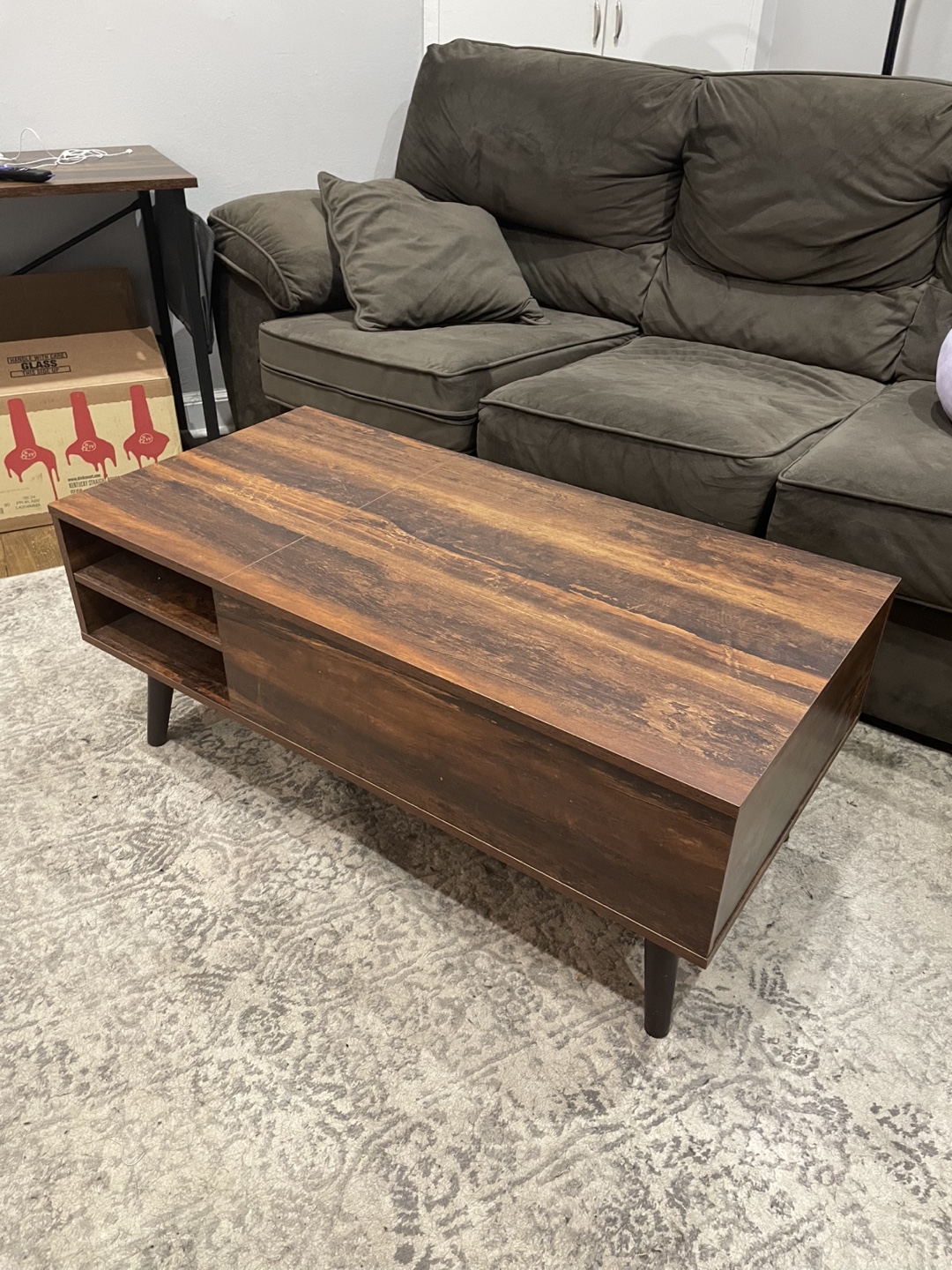 Lift Top Coffee Table with Storage - photo 2
