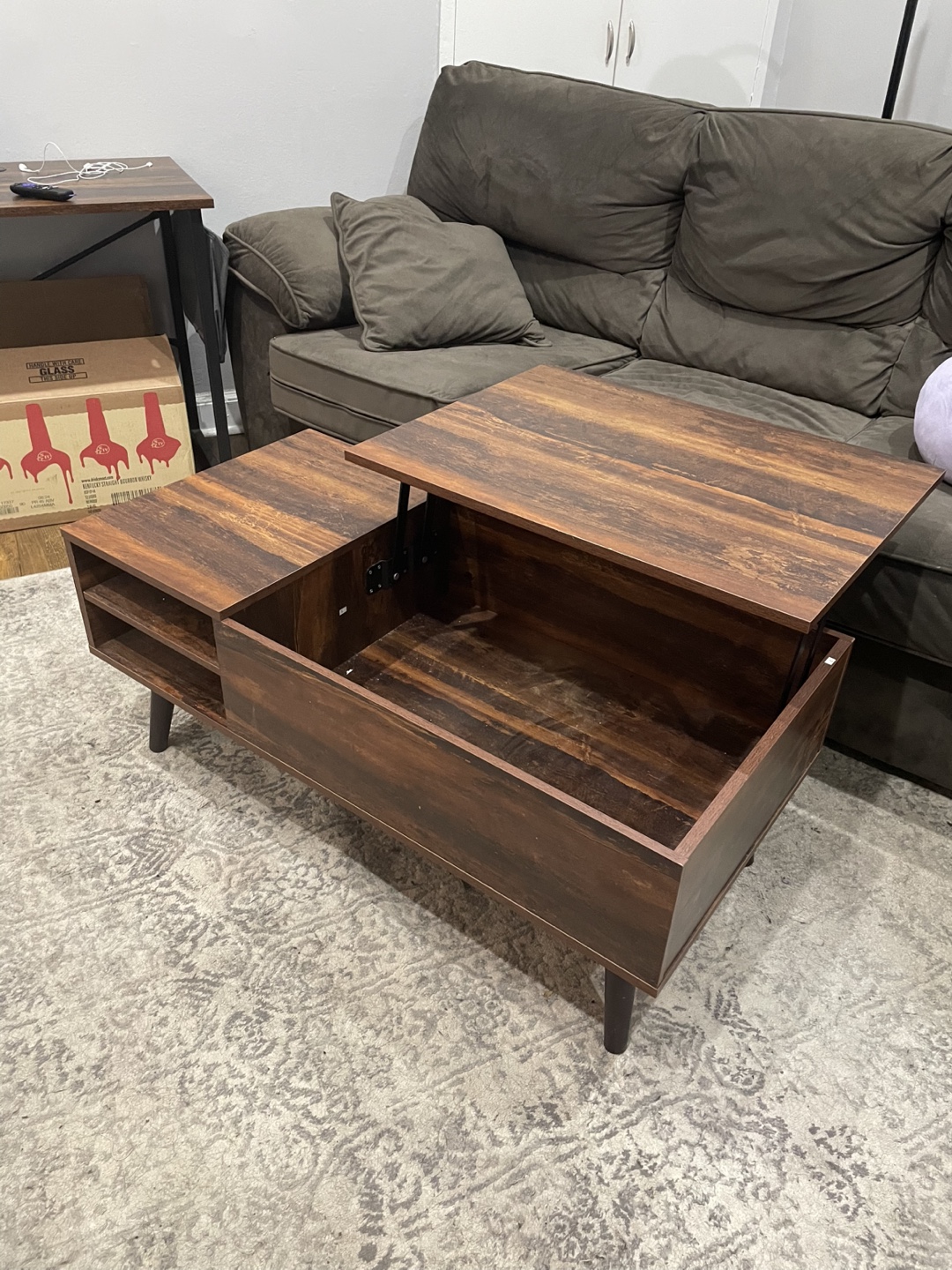 Lift Top Coffee Table with Storage - photo 3