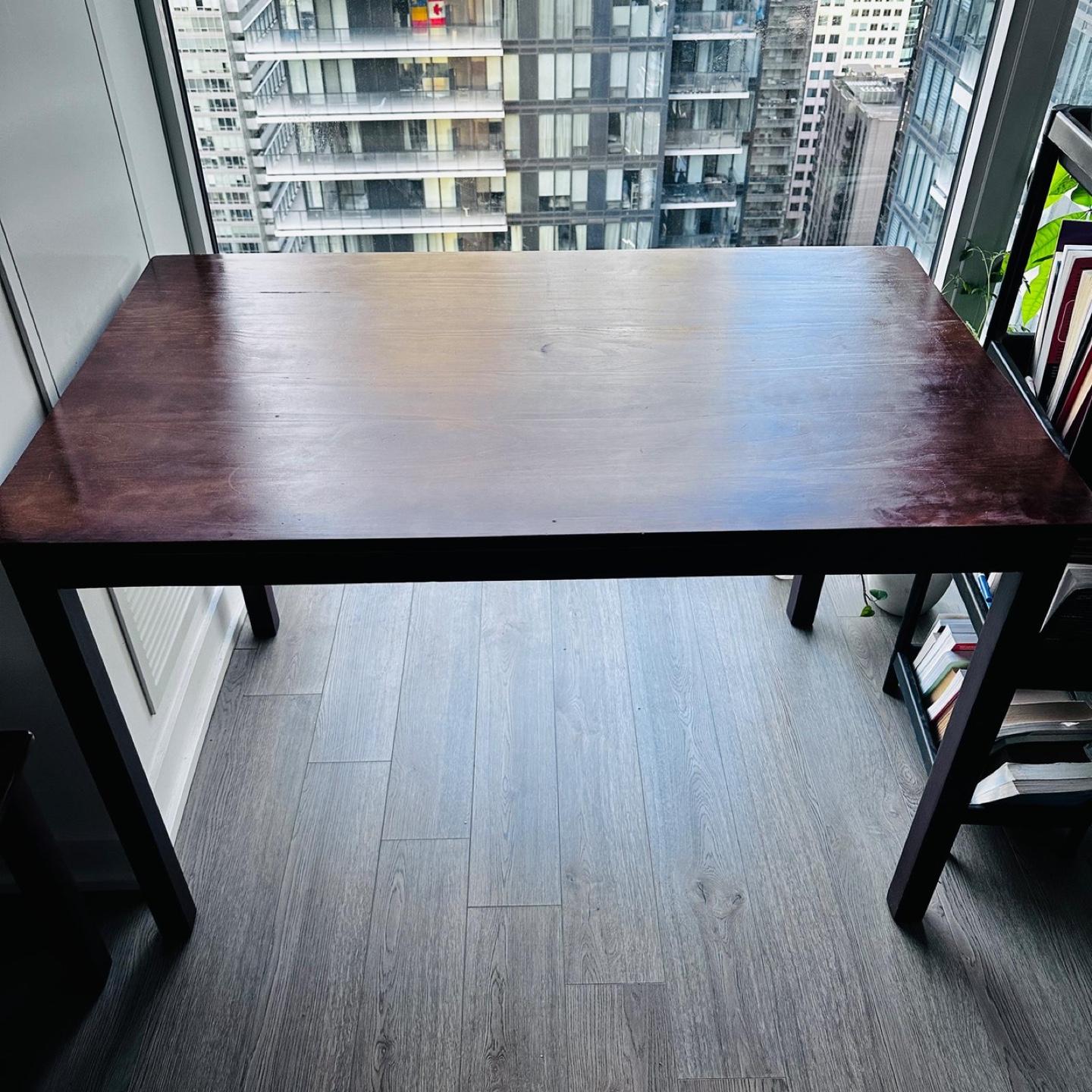 Zinus Espresso Wood Dining Table and Bench Set