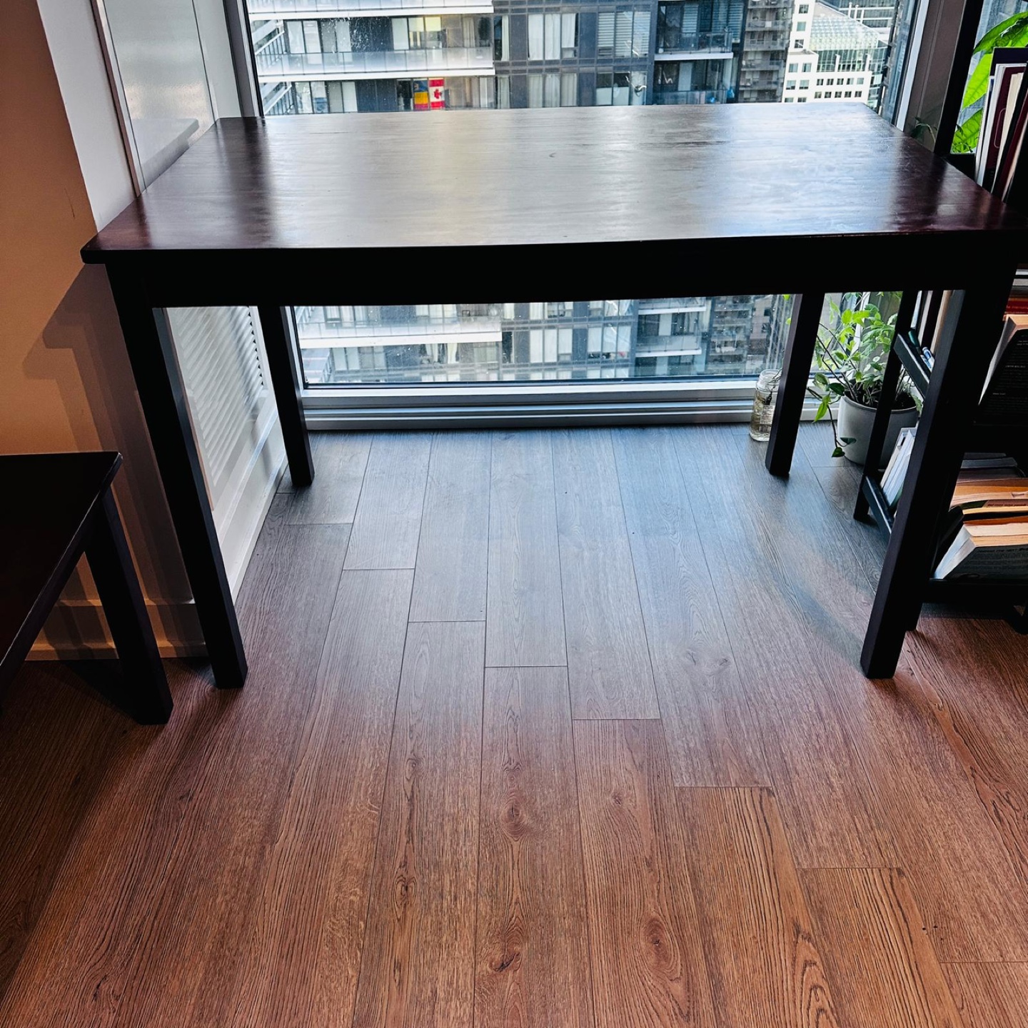 Zinus Espresso Wood Dining Table and Bench Set - photo 3