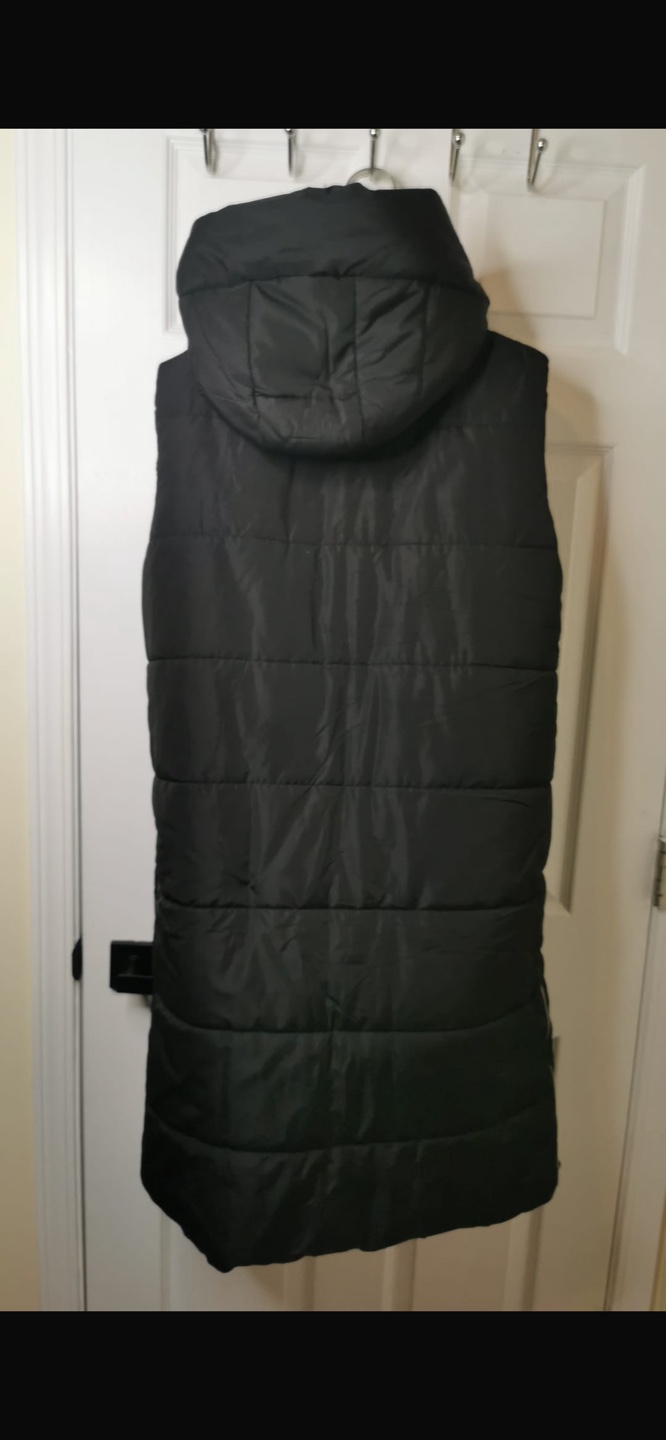 NEW! Black Long Puffer Vest with Hood - photo 4