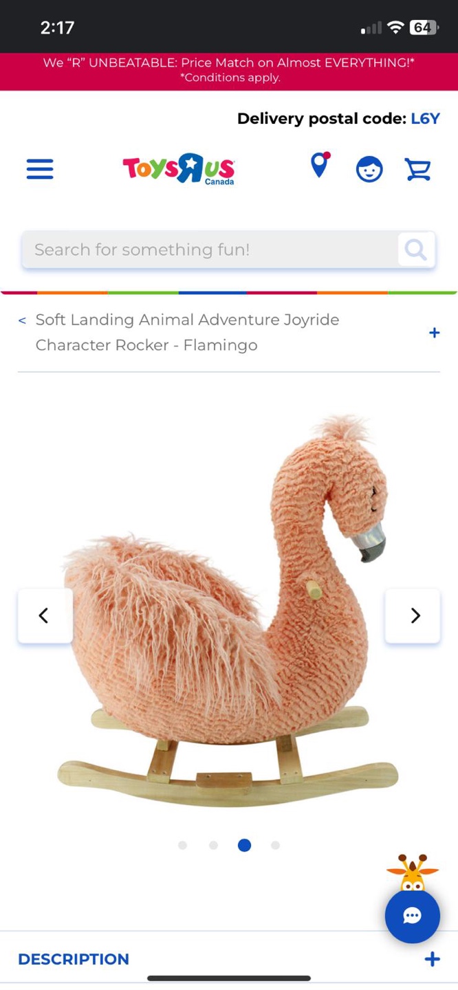Animal Adventure Soft Landing Joyride Flamingo Rocker - photo 4