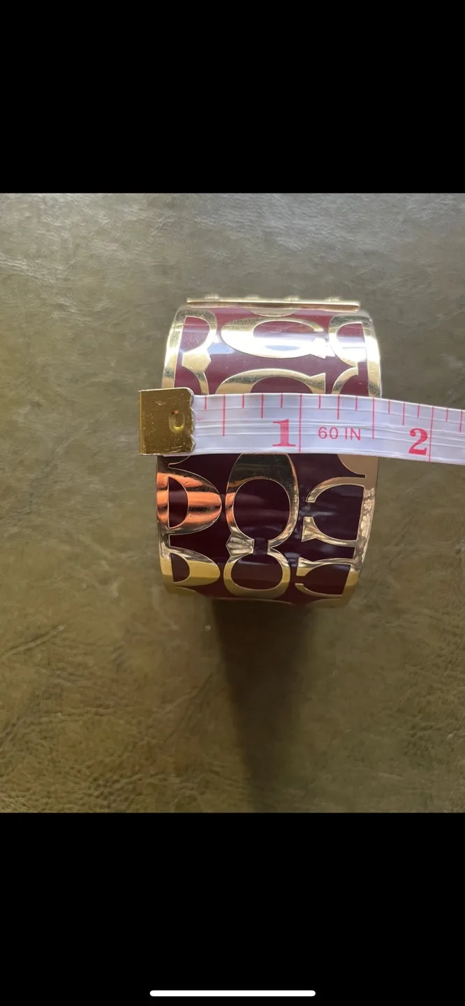 Coach Red & Gold Signature  Cuff for small wrist image indicator(4)