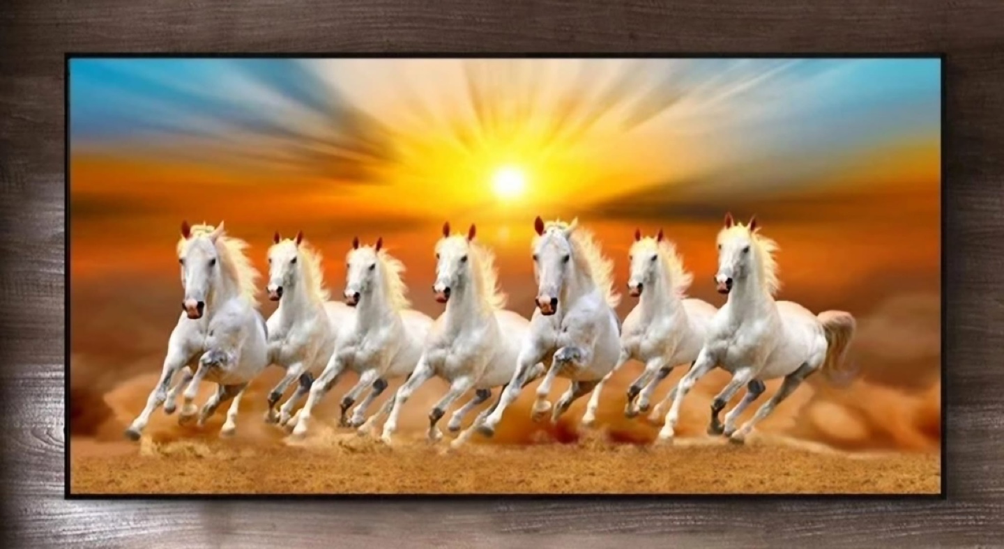 Seven running horses-Porcelain Wall Art - photo 2