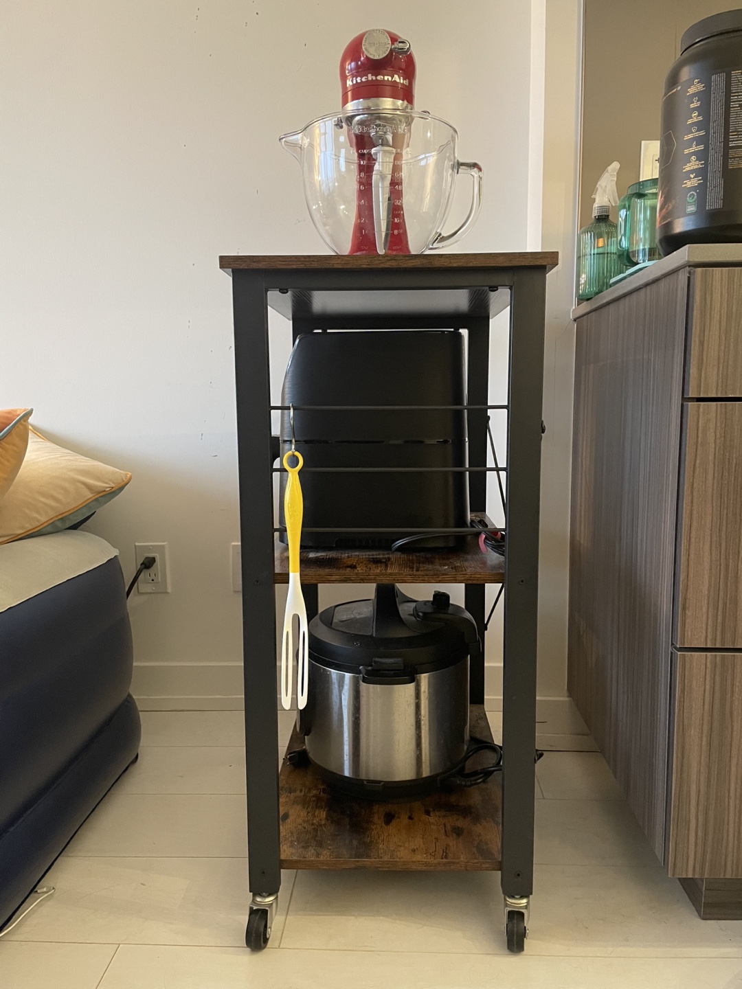 Kitchen Cart with 3 Shelves - photo 2