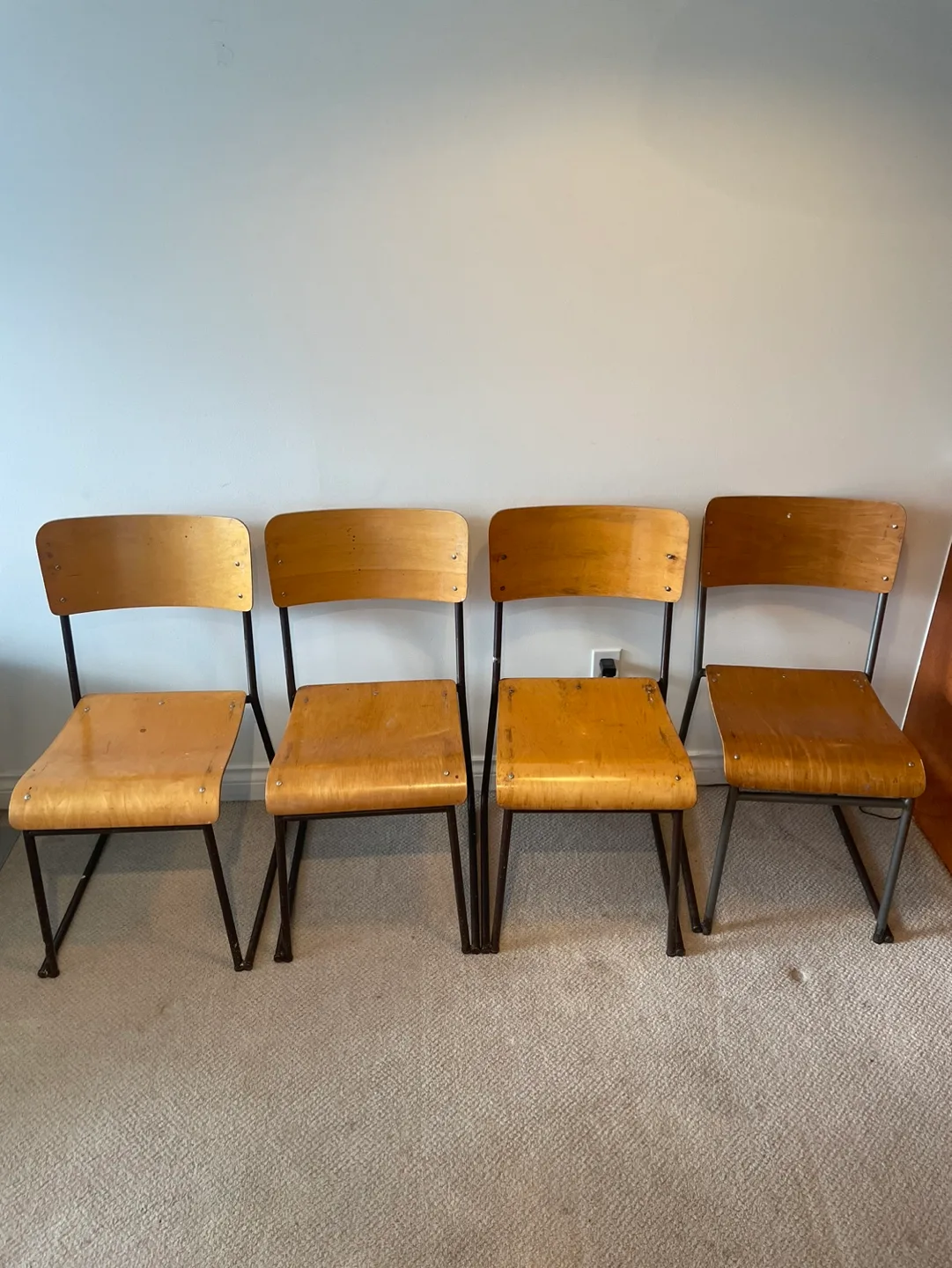 Vintage School Chairs x3 thumbnail