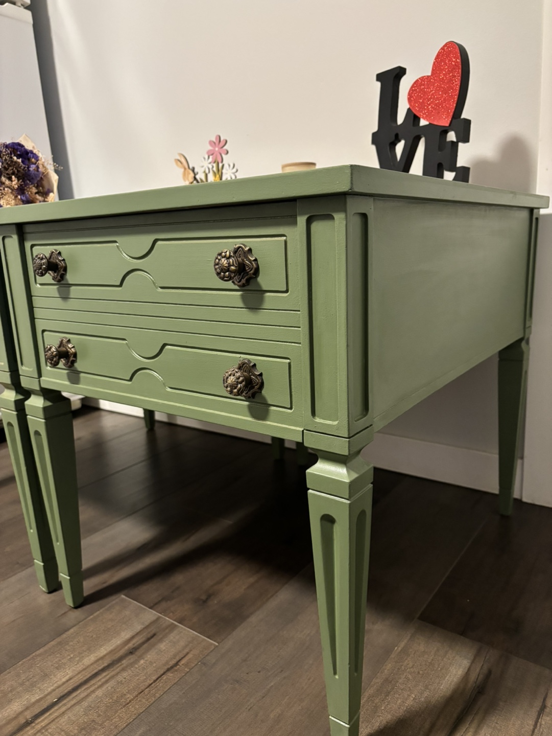 Pair of Green Nightstands/End tables/Side tables/Entryway table - photo 5