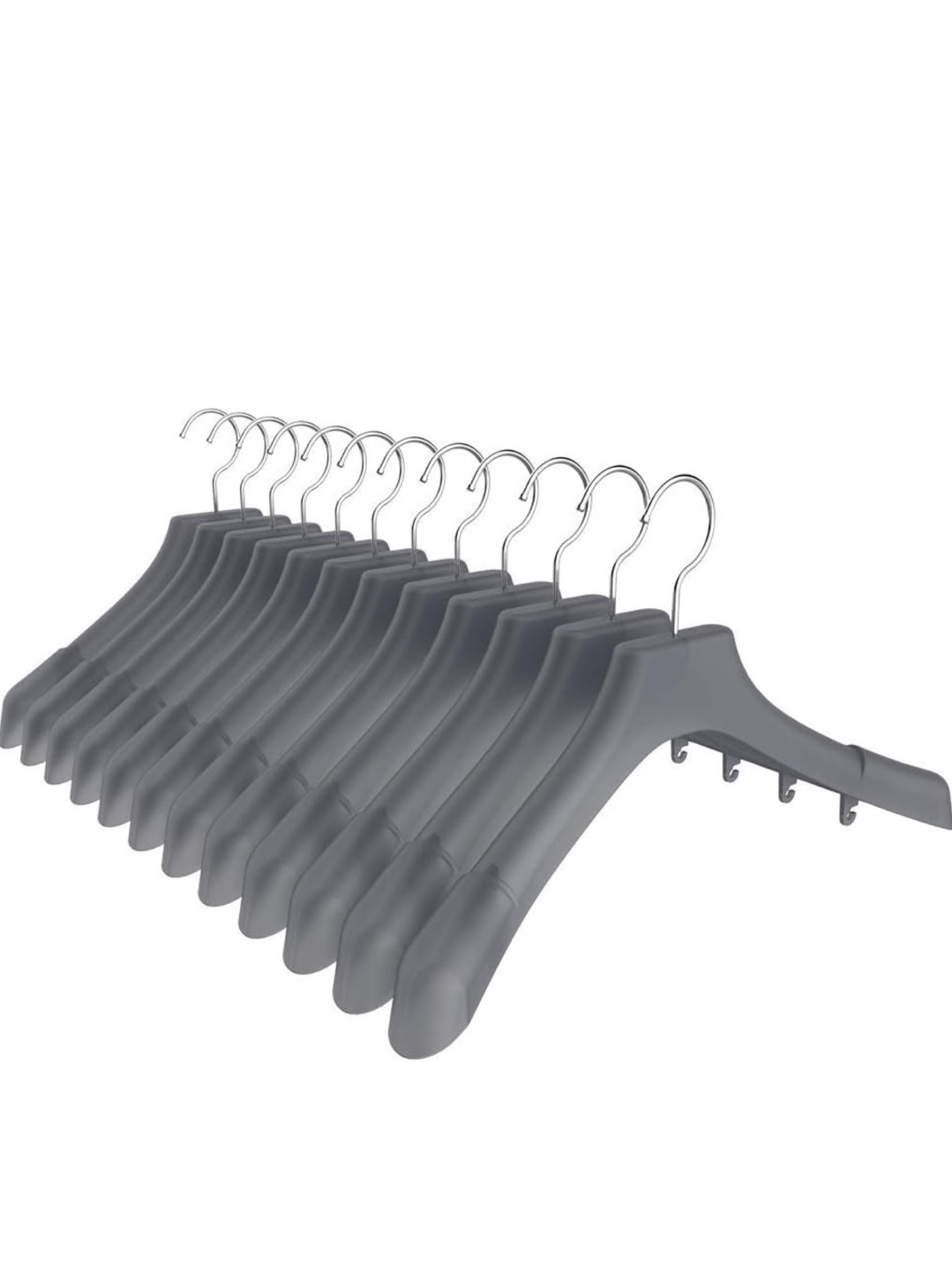 5 Plastic Extra Wide Suit Hangers with Notched Shoulders - photo 5