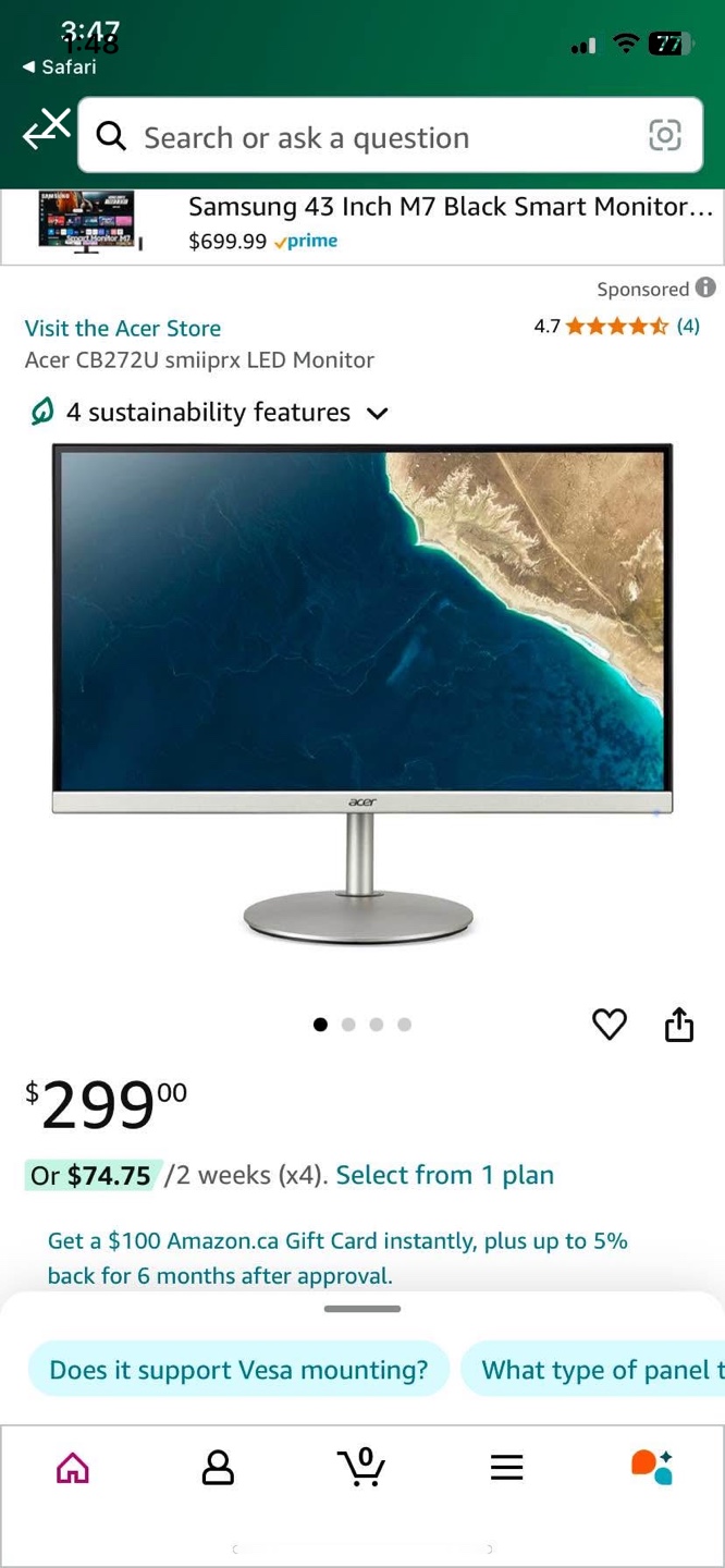 Acer 27” CB272U 27-inch QHD Monitor - photo 3
