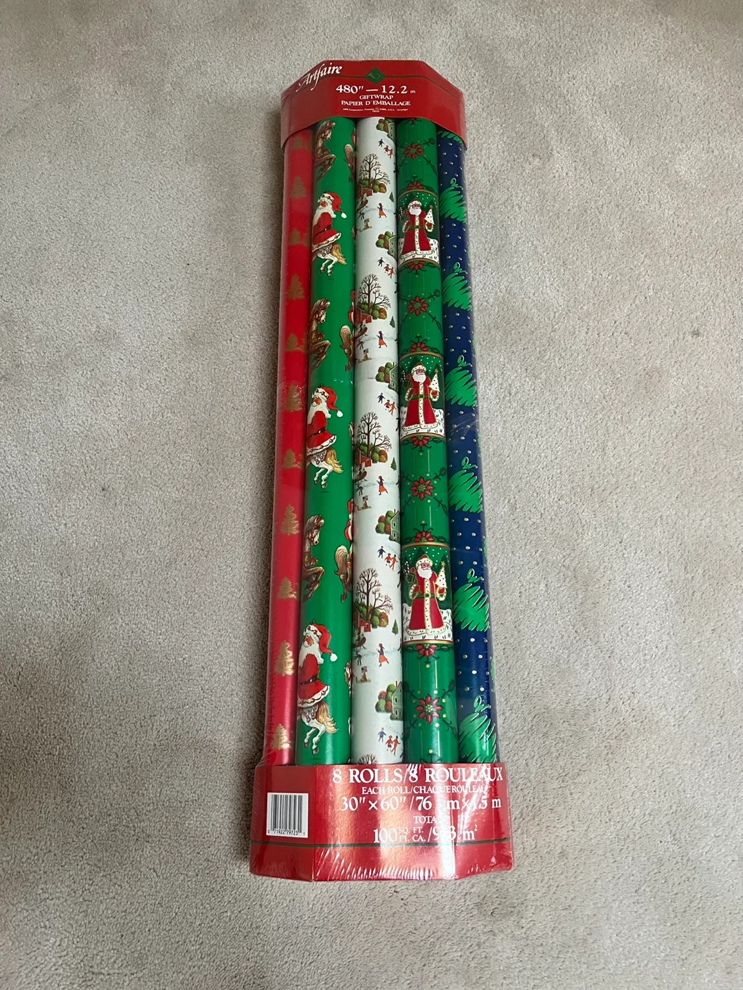 8 Rolls of Christmas Gift Wrap, 480” thumbnail