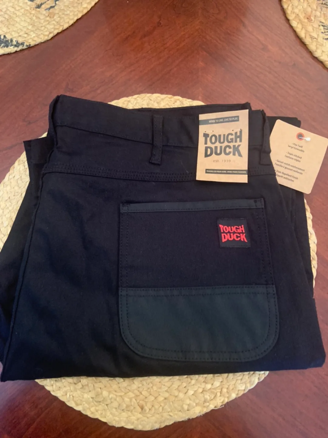 Tough Duck Men's Flex Twill Cargo Pant - Black - Size 42x32 image indicator(3)