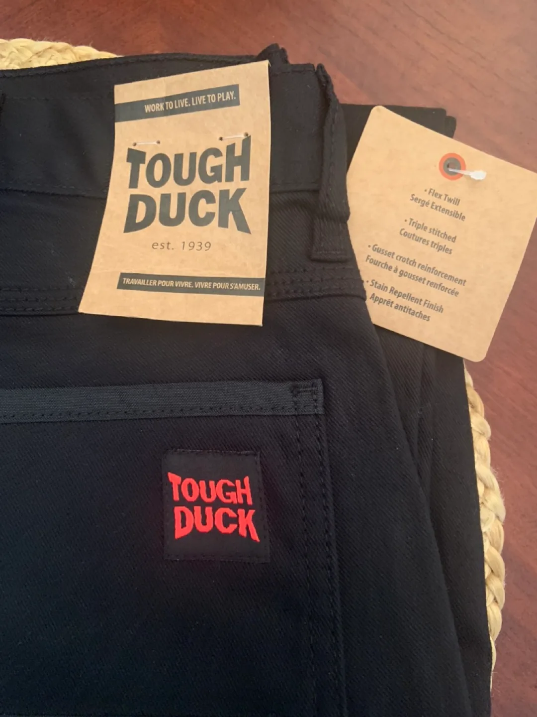 Tough Duck Men's Flex Twill Cargo Pant - Black - Size 42x32 image indicator(2)