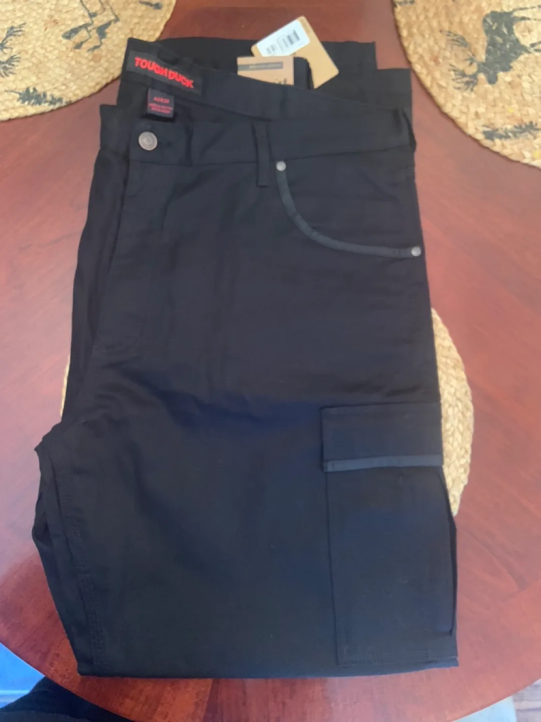 Tough Duck Men's Flex Twill Cargo Pant - Black - Size 42x32 image indicator(10)