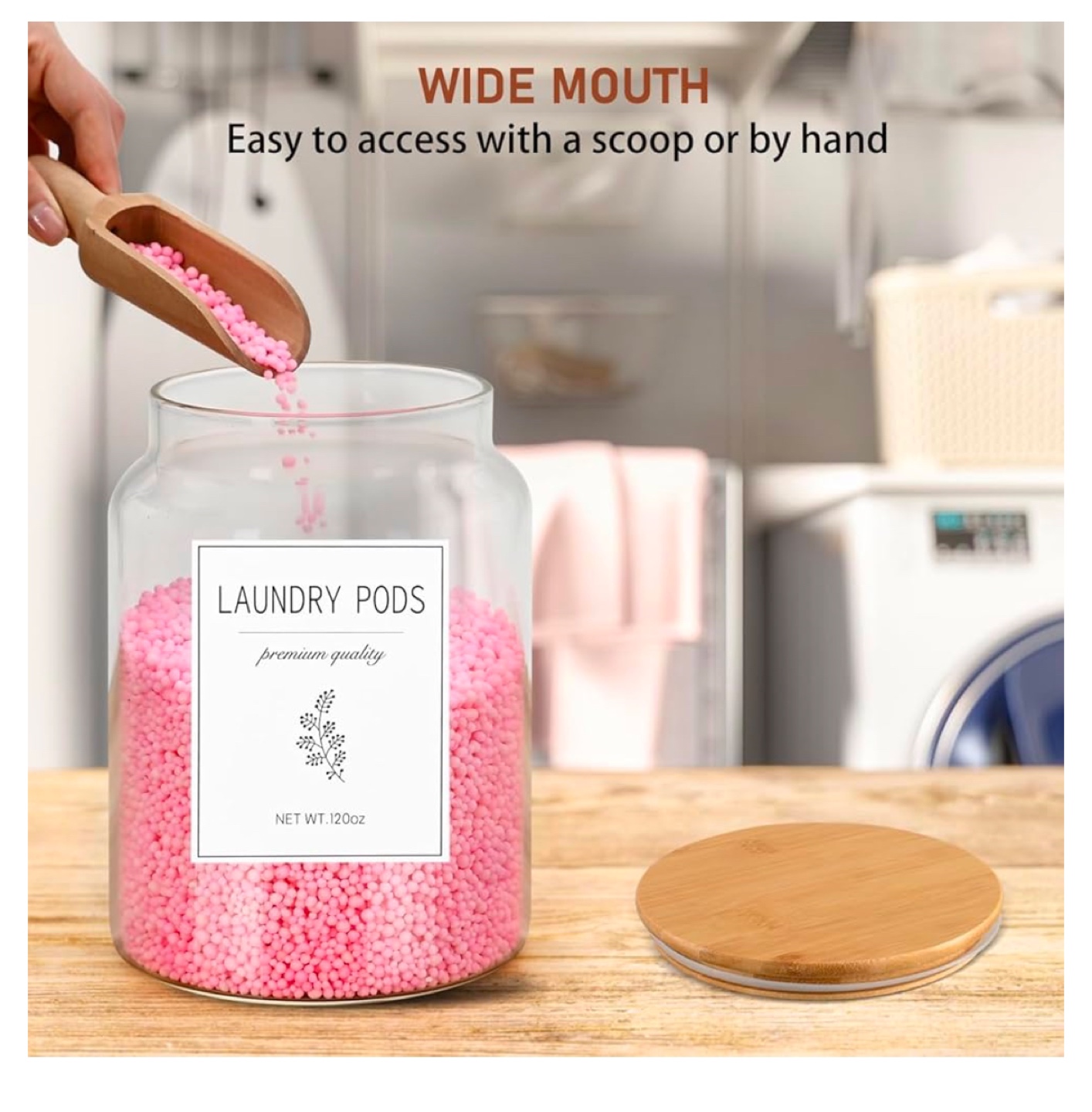 Laundry Pods Container with Scoop & Labels - photo 3