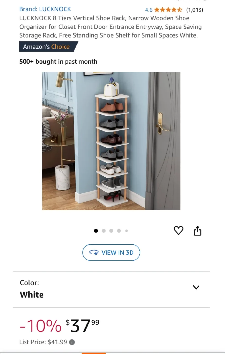 LUCKNOCK 8 Tiers Vertical Shoe Rack - New image indicator(6)