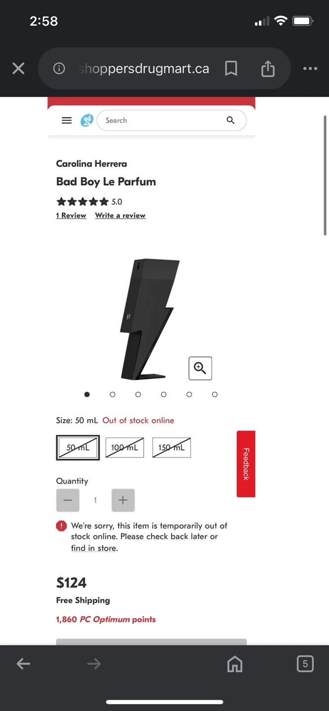 Carolina Herrera Bad Boy Le Parfum 50ml image indicator(2)