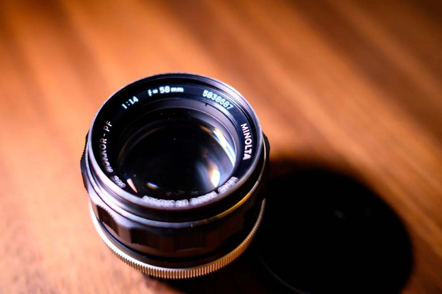 Minolta 58mm 1.4 Rokkor PF manual focus film camera lens image indicator(3)