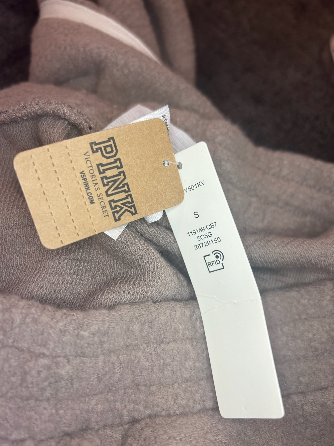 New With Tags Pink Victoria's Secret Brown Sweatpants Size Small - photo 3