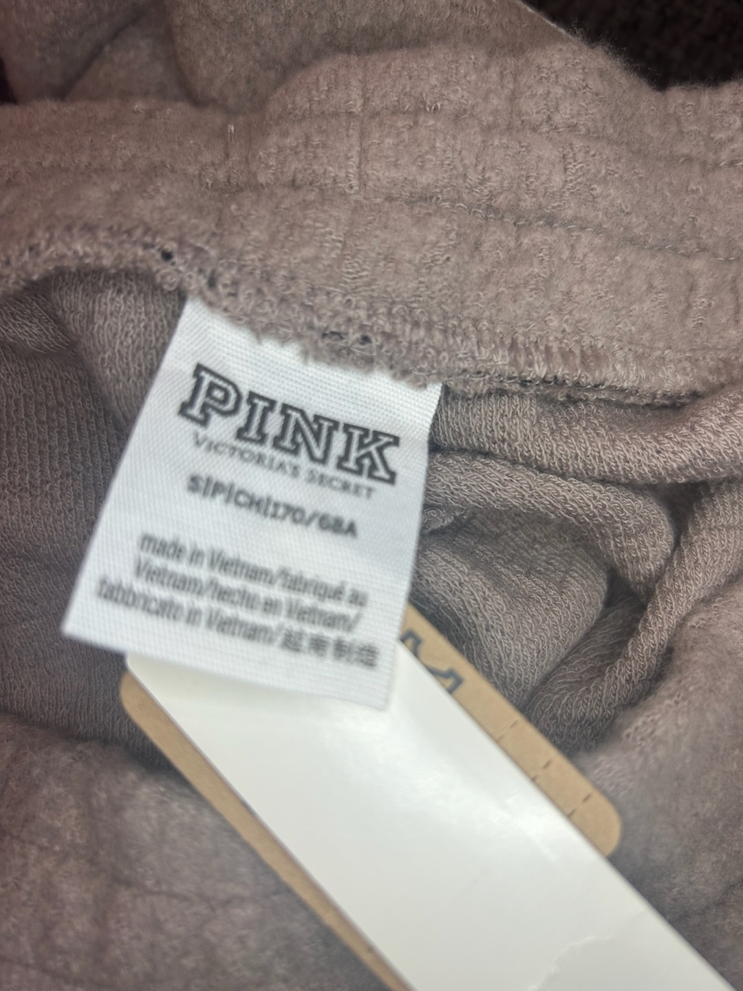 New With Tags Pink Victoria's Secret Brown Sweatpants Size Small - photo 5
