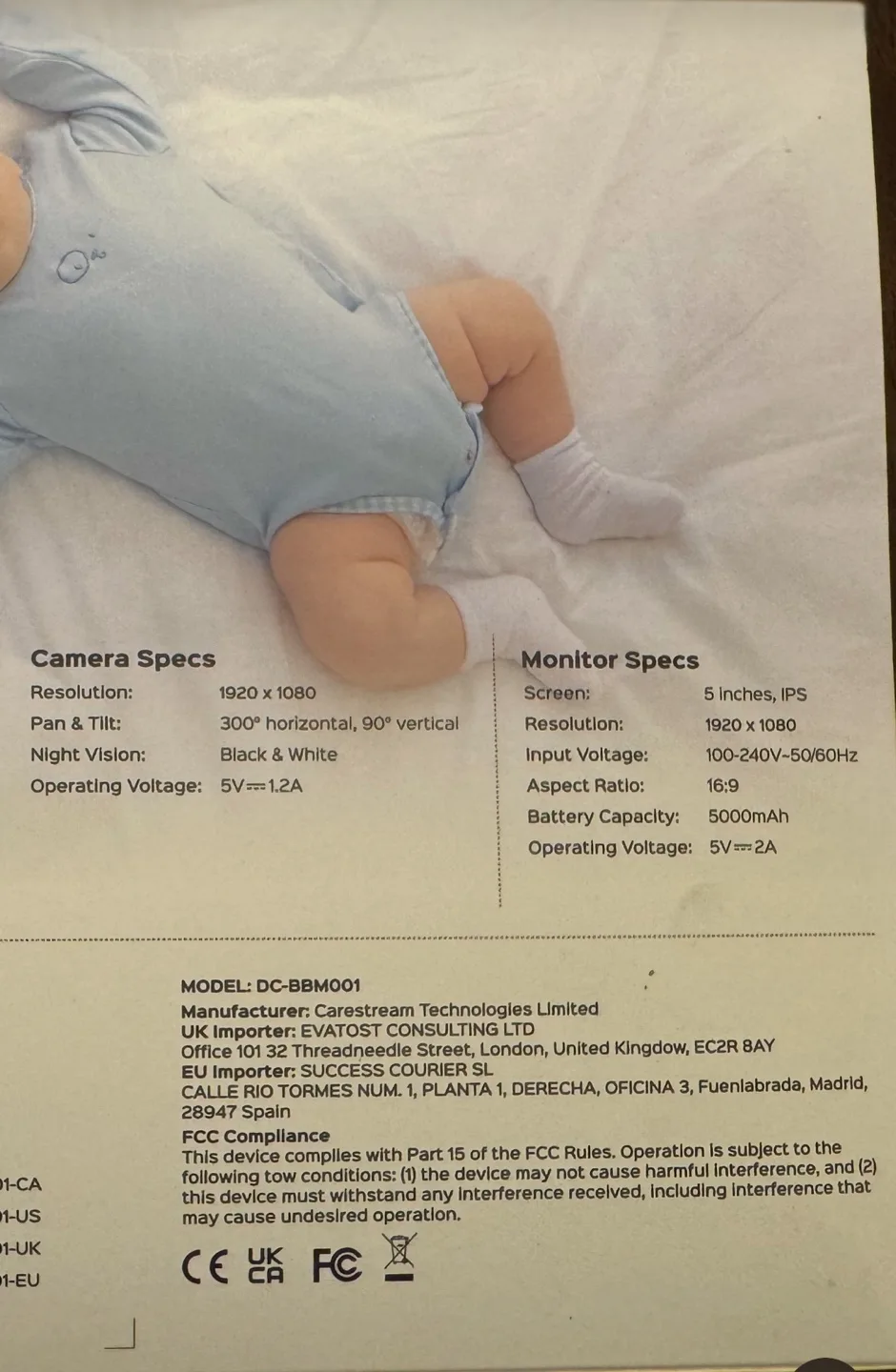 Dr. Care NoraView 5 inch HD Split Screen Baby Monitor image indicator(4)