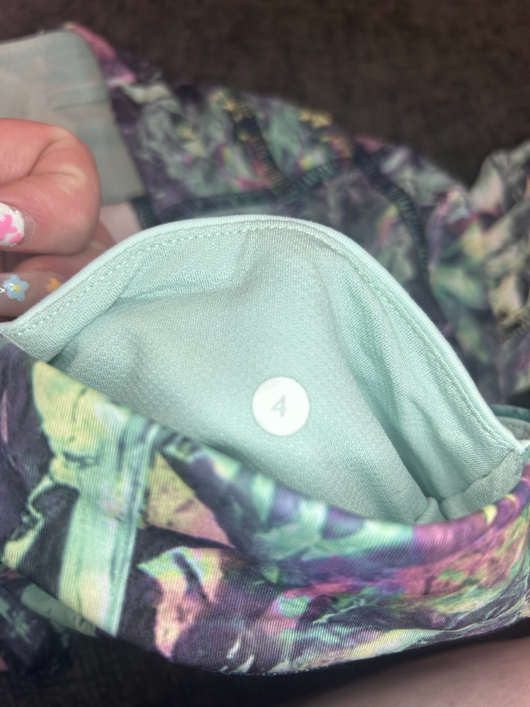 Lululemon Run: On the Fly Crop - Size 4 - Green, Purple, & Black - photo 3