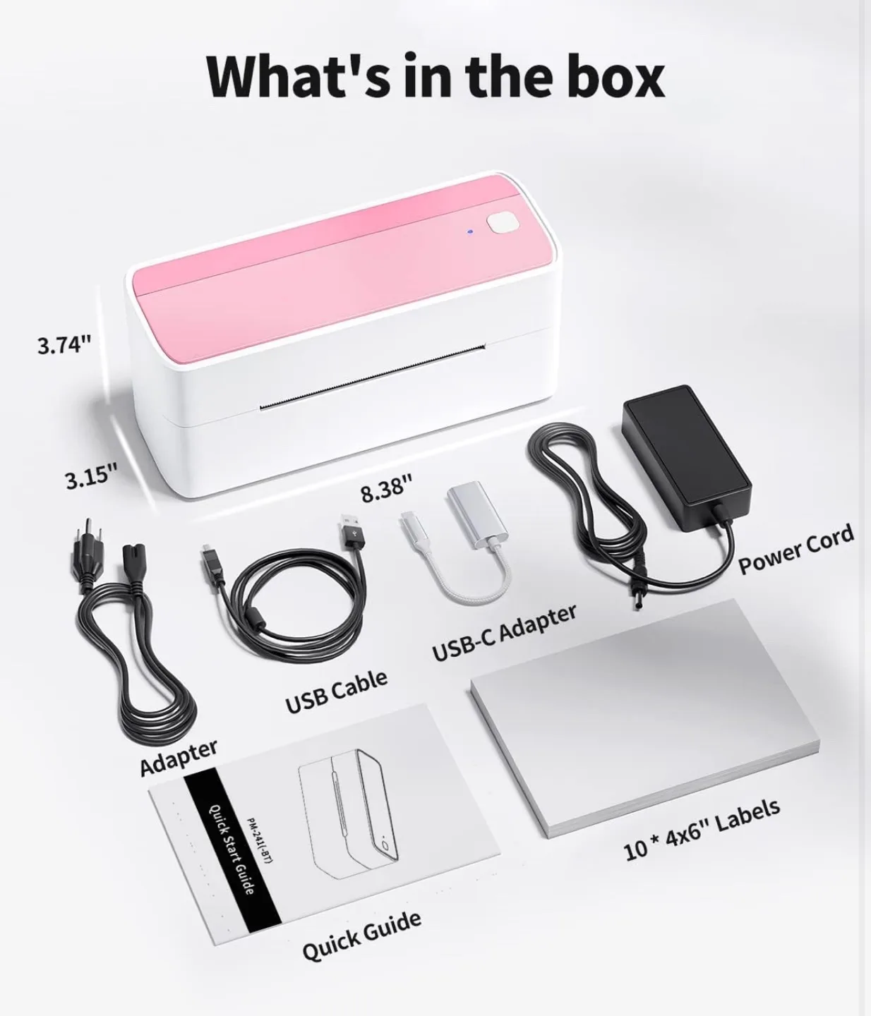 SEALED Blutooth Thermal Label Printer image indicator(10)