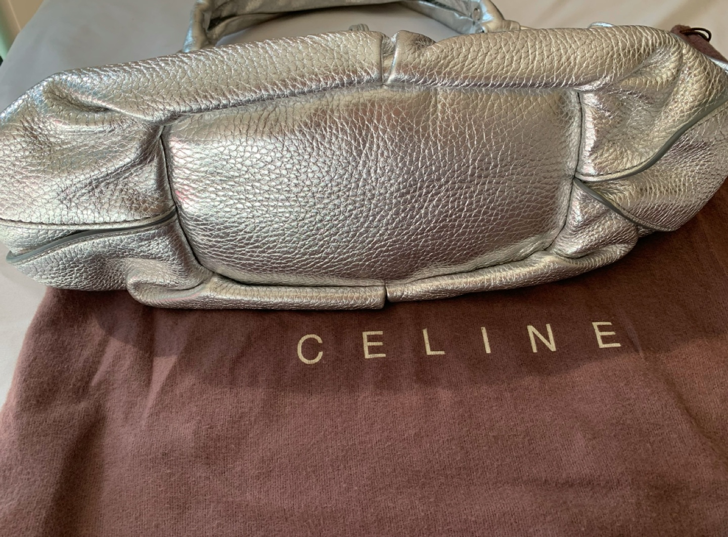 Celine Silver Leather Handbag - photo 2