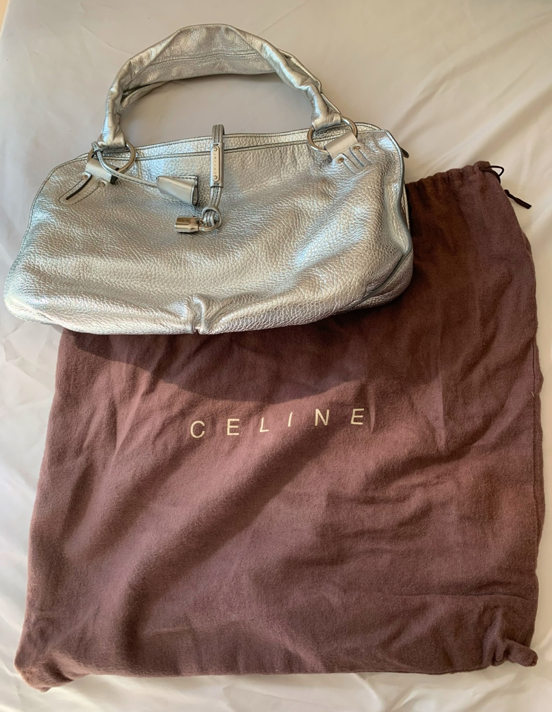 Celine Silver Leather Handbag - photo 3