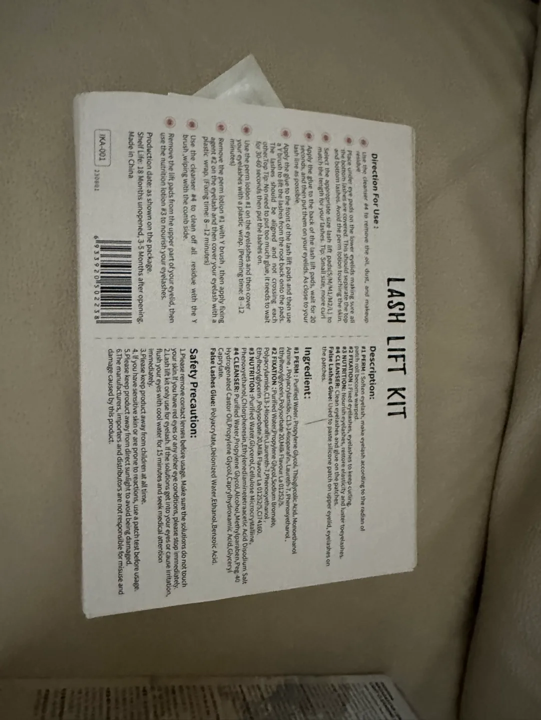 Lash lift, face cleanser and eyelashes image indicator(3)