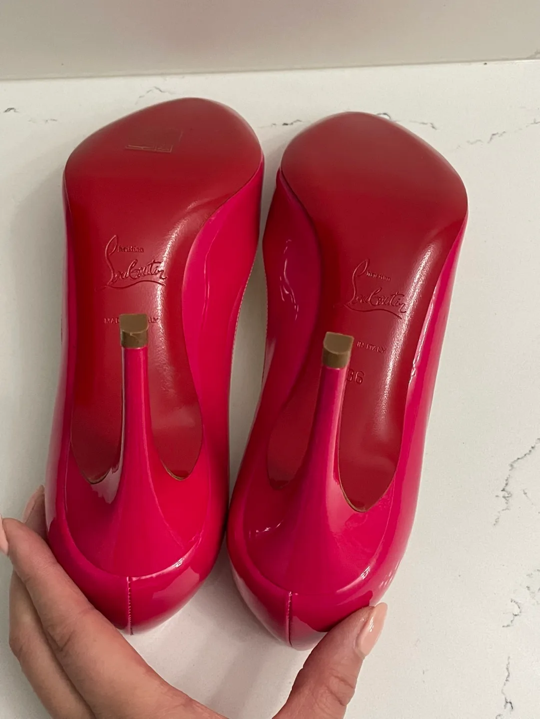 Authentic! Christian Louboutin Peep Toe Heels image indicator(4)