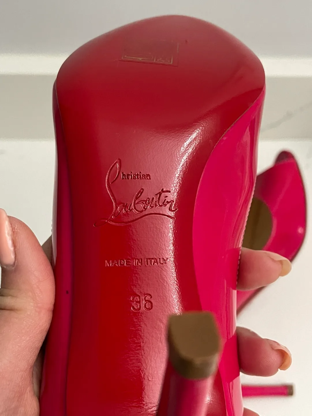 Authentic! Christian Louboutin Peep Toe Heels image indicator(2)