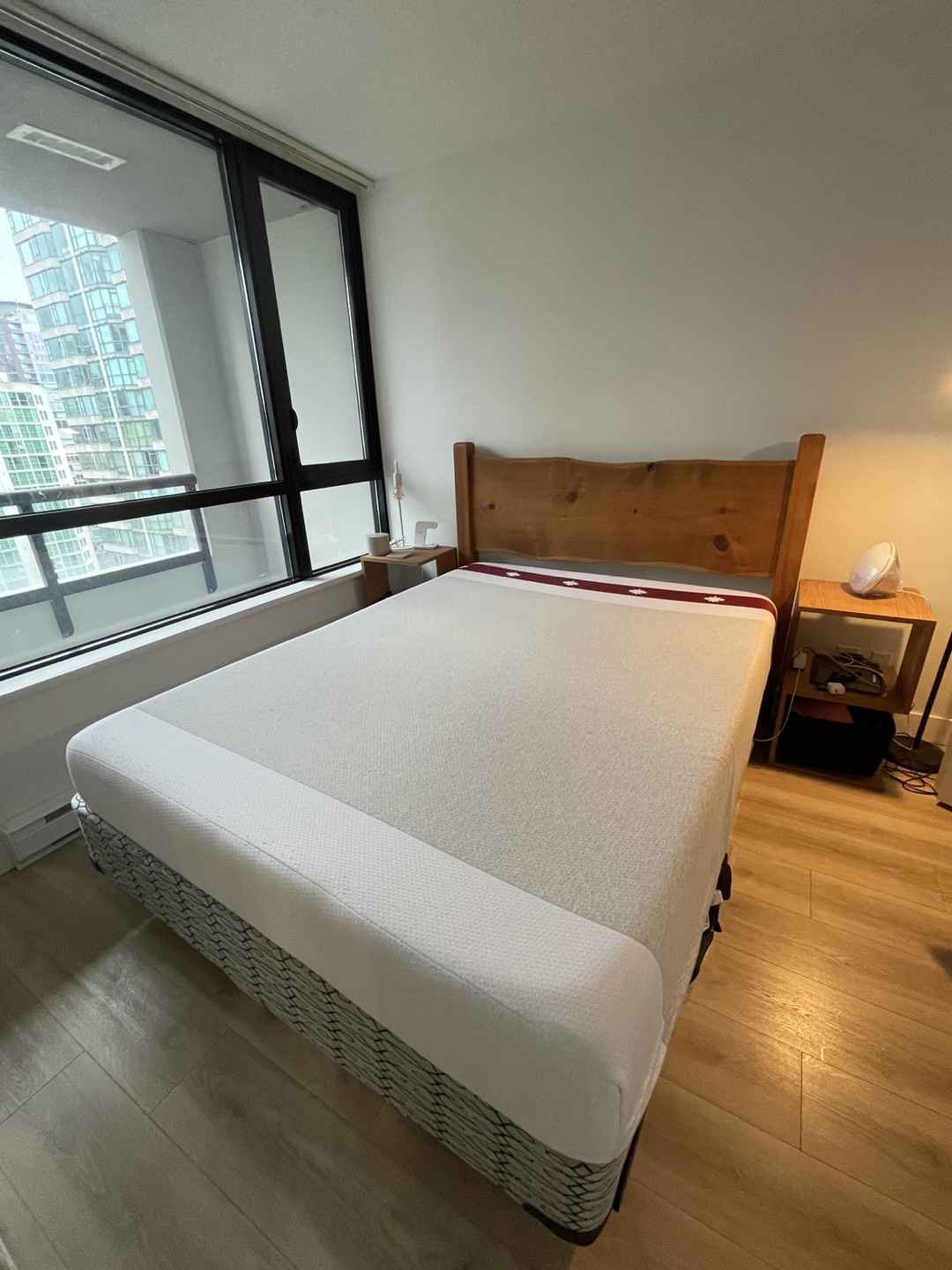 Queen Mattress with boxspring and frame