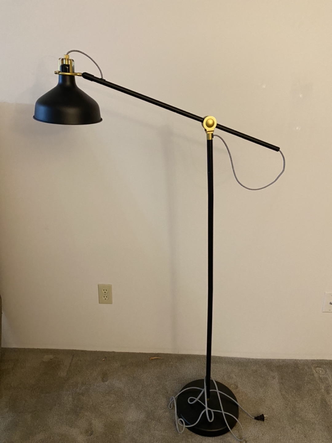 IKEA RANARP Black and Gold Floor Lamp