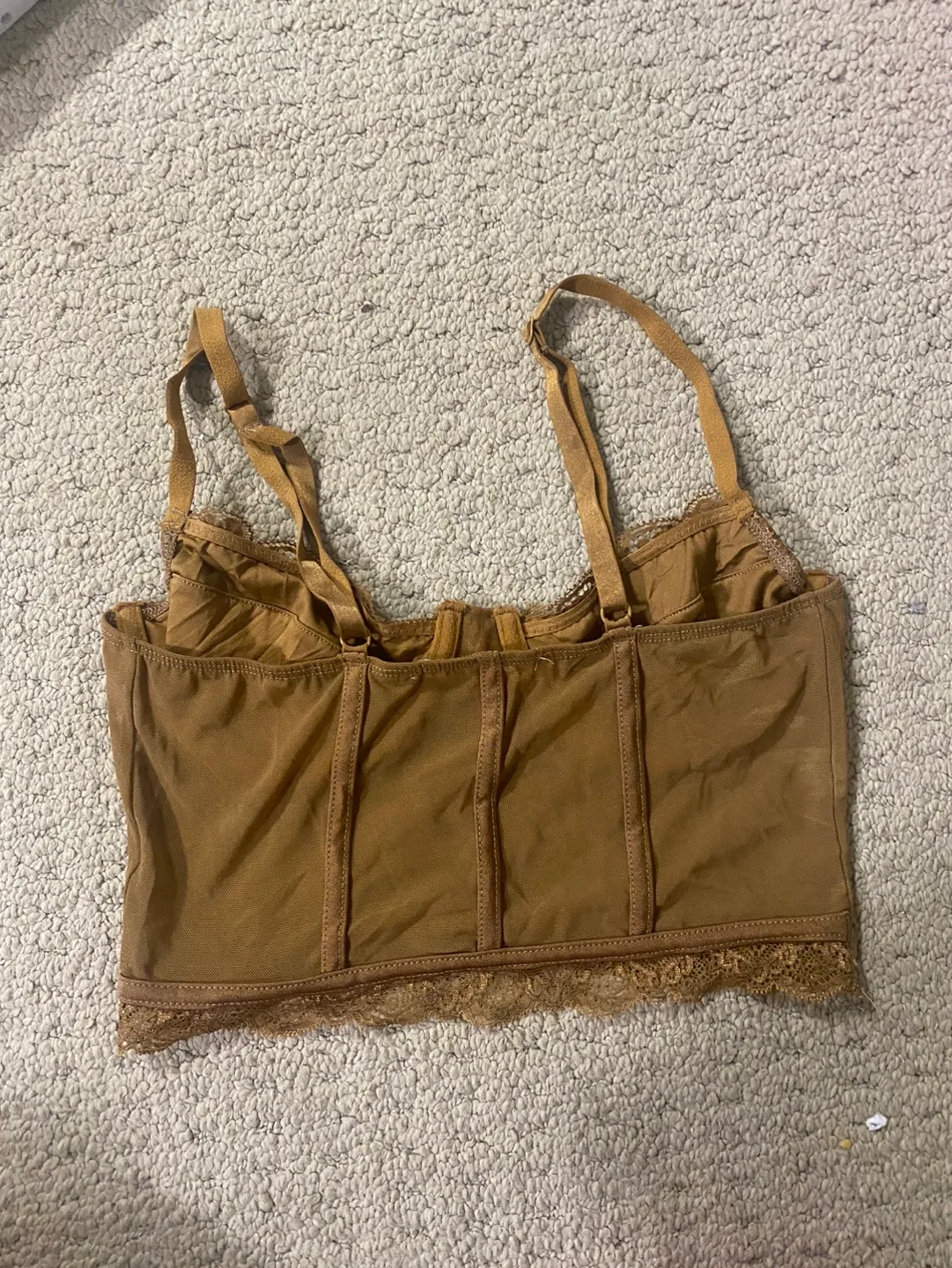 Brown Lace Crop Top / Bralette image indicator(5)
