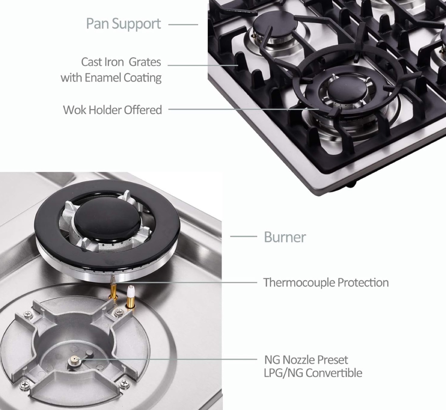 Delitian 30” Gas Cooktop - photo 3
