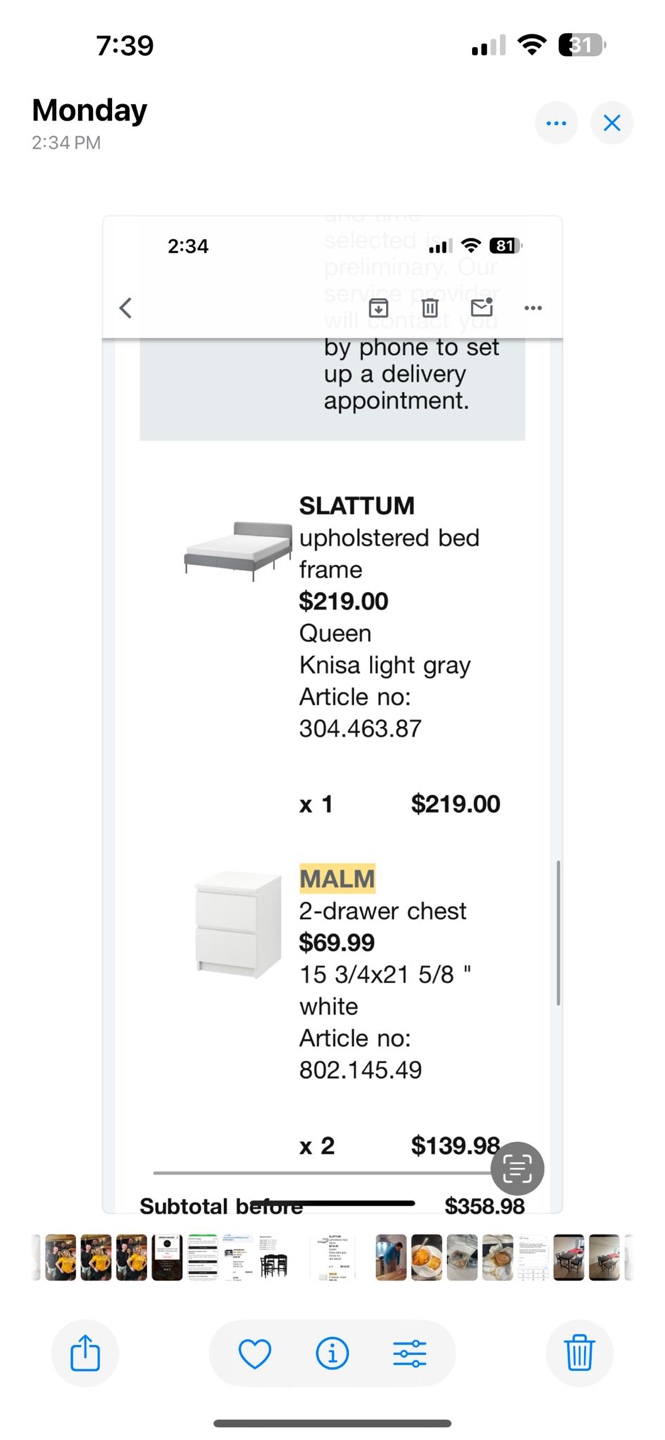 IKEA SLATTUM Queen Bed Frame in Light Grey - photo 3