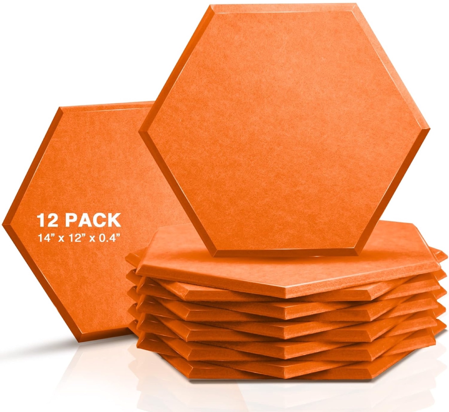 12 Pack Hexagon Acoustic Panels, 14" X 12" X 0.4" - photo 2