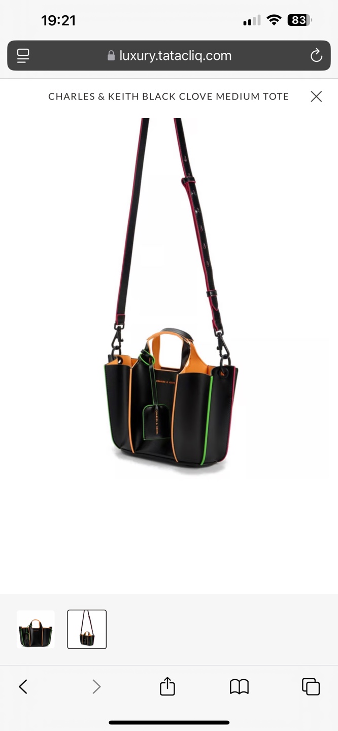 Charles & Keith Black Clove Medium Tote - photo 4