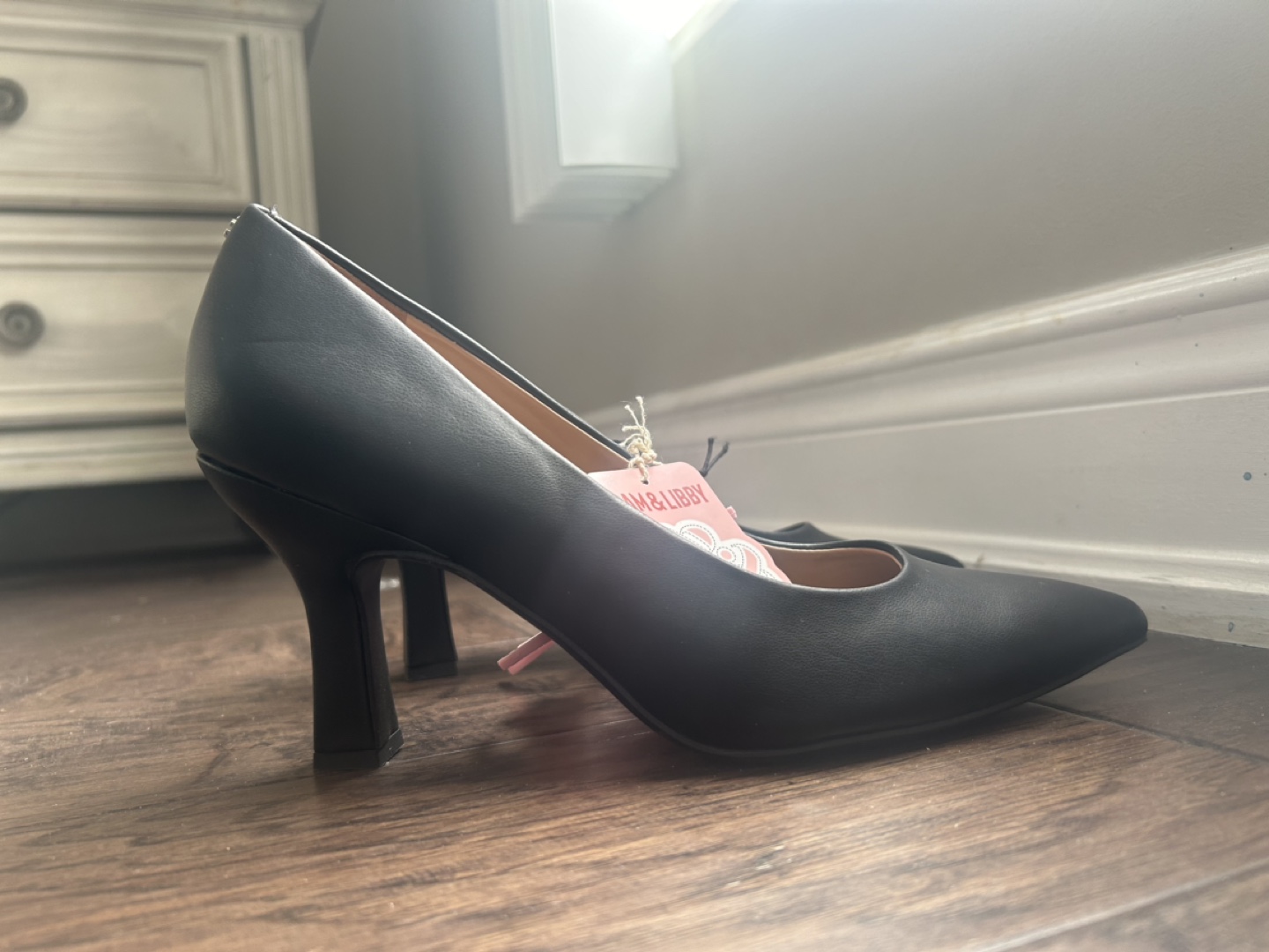 Sam & Libby Black Pointed Toe Heels - photo 2