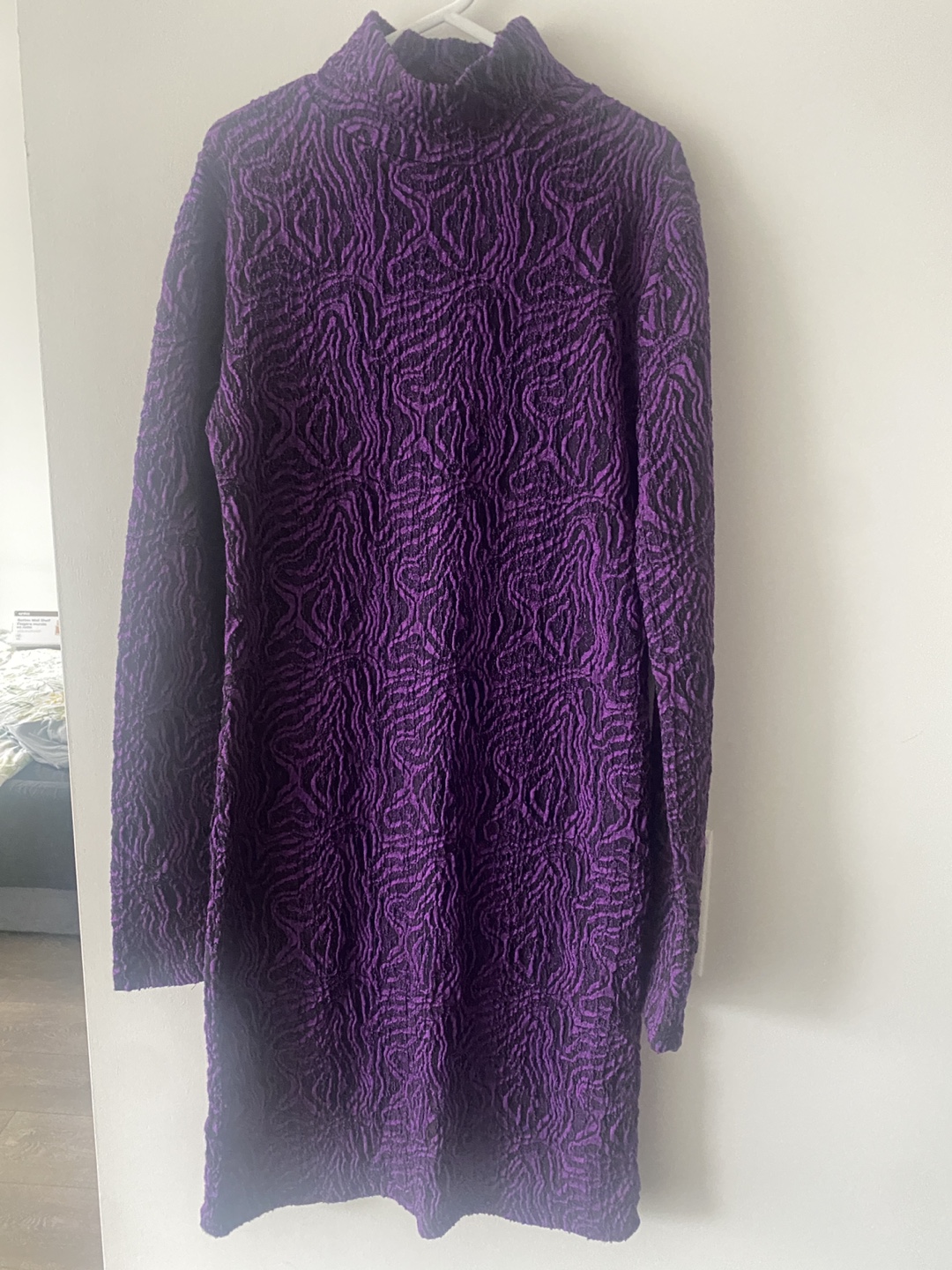 Purple Long Sleeve Dress