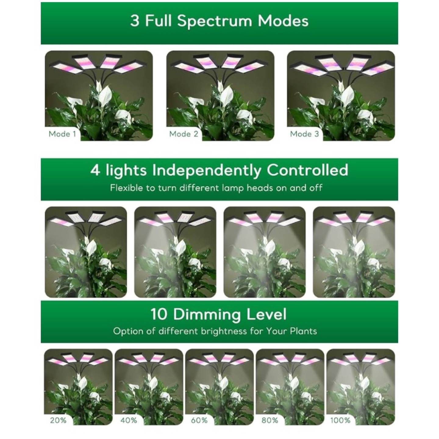 Plant Grow Light with Tripod Stand - photo 3