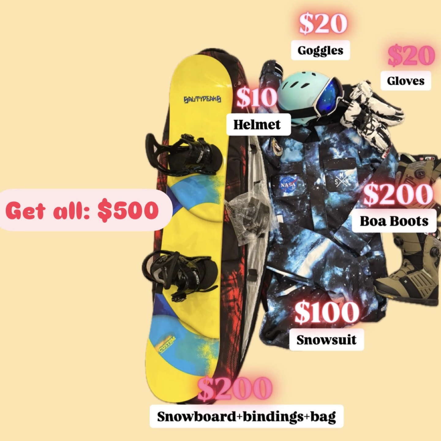 Complete Snowboard Set