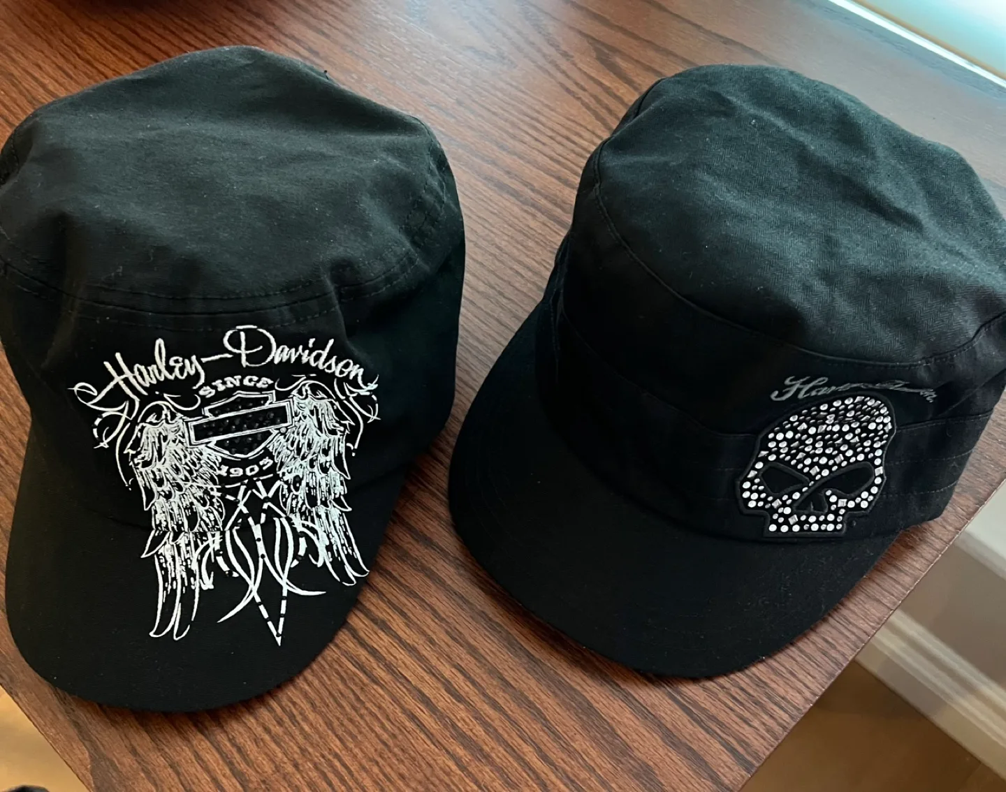 2 Harley Davidson caps thumbnail