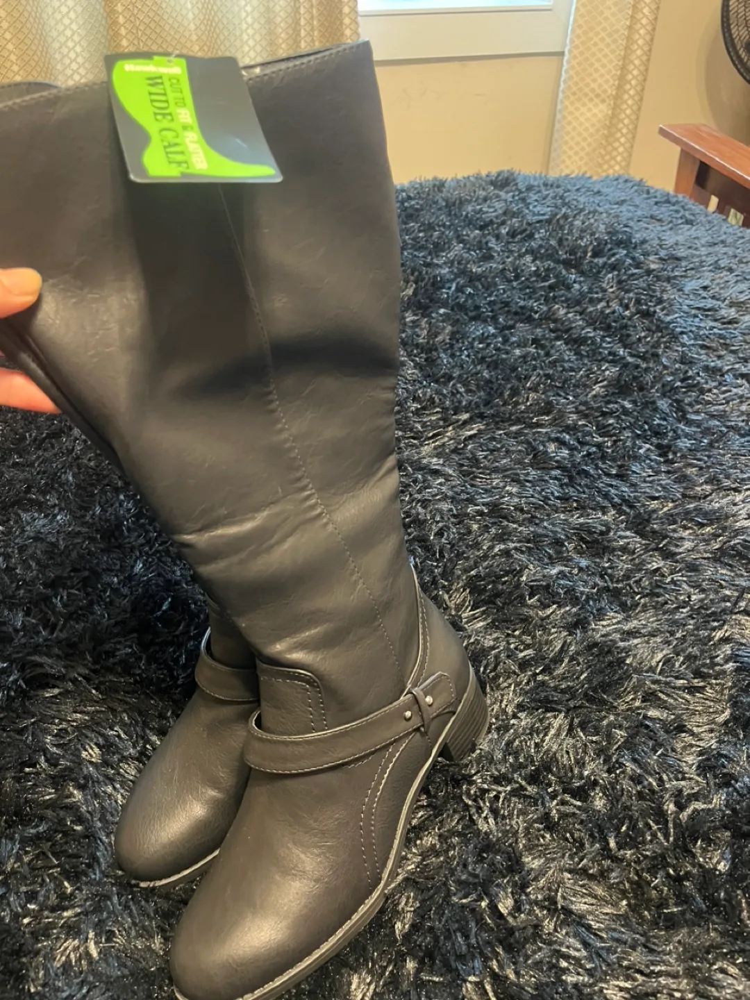 Black Knee-High Boots Wide Calf Size 6.5 image indicator(2)