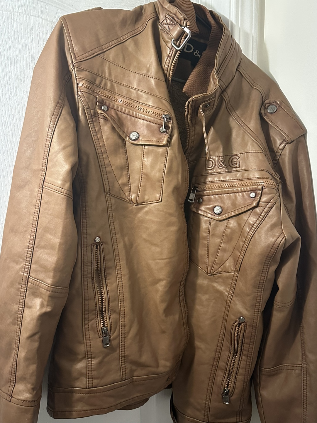 D&G Brown Leather Jacket