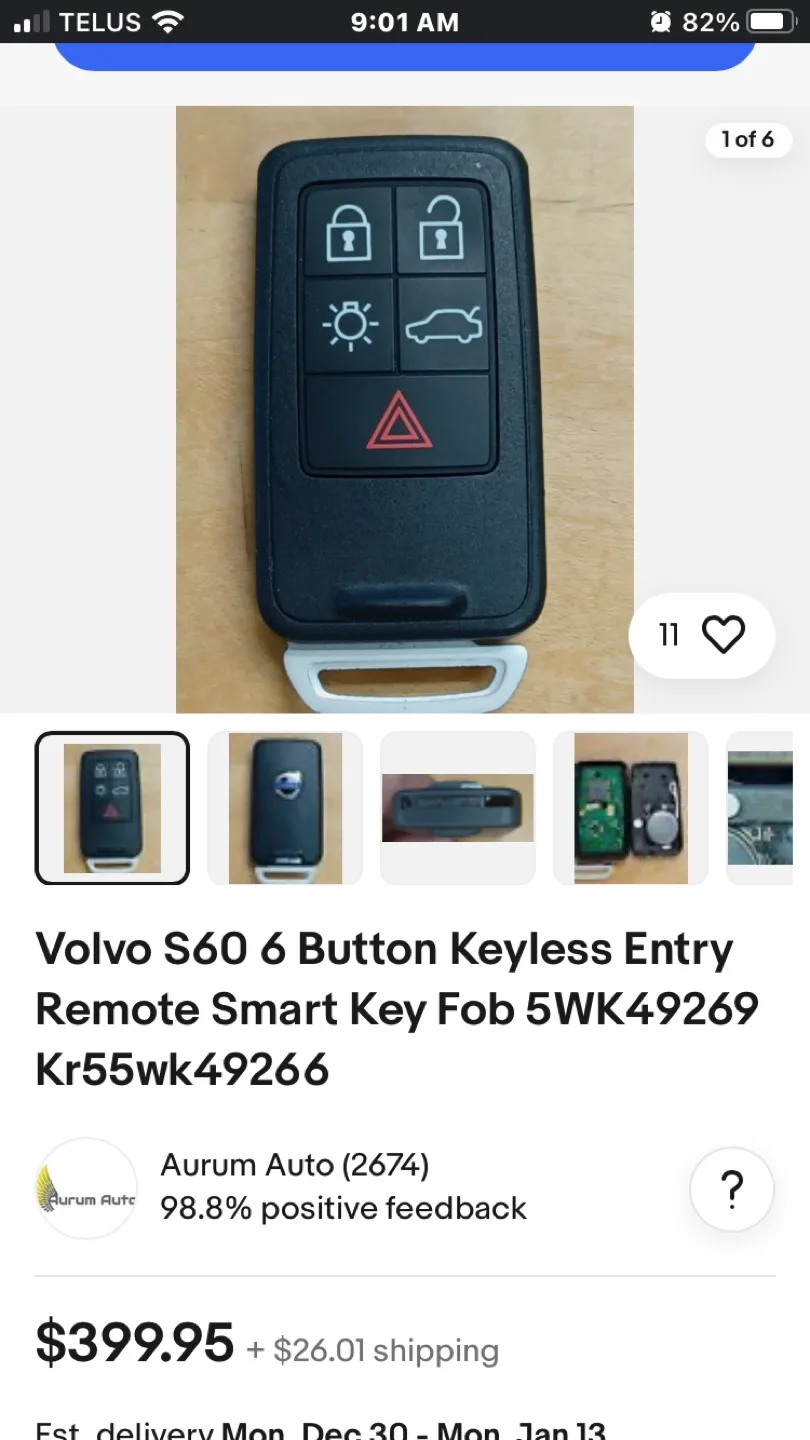 Volvo Key Fob image indicator(8)